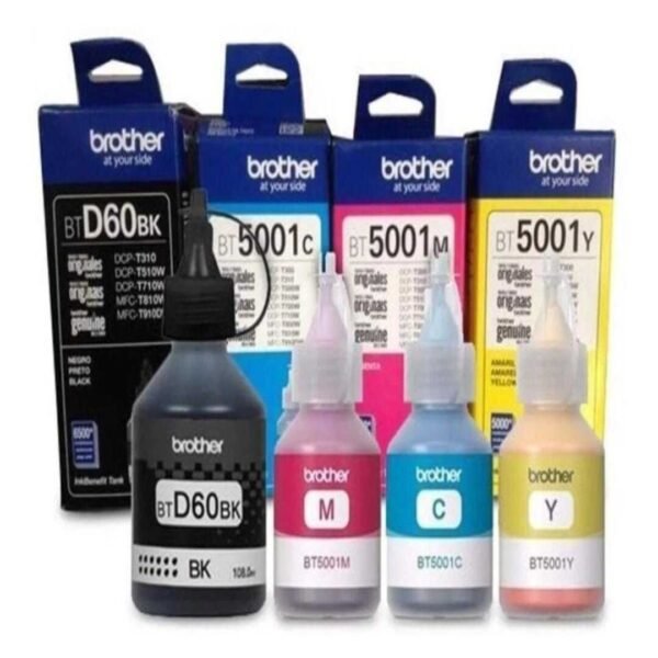 Botella de tinta Brother negra BTD60BK Alto rendimiento hasta 6500 pag. para DCPT310 DCPT510W MFCT910DW